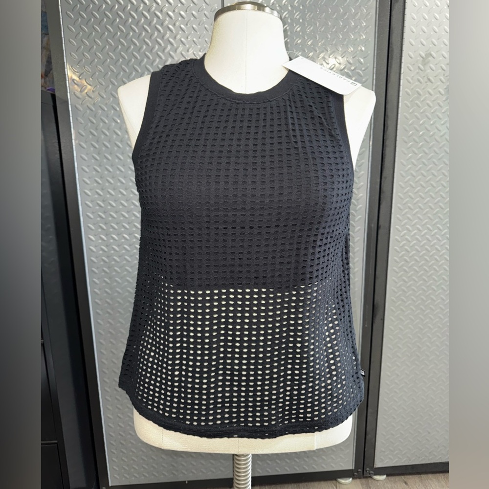 NEW Fabletics Black Bryce Cut Out Tank Top